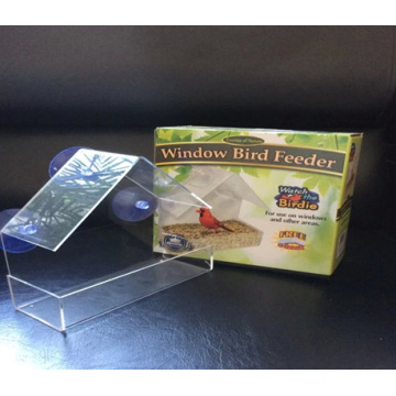 Alimentador para pássaros com janela de prova de esquilo